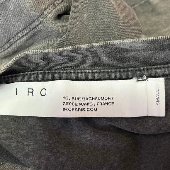 IRO Elena Women's Gray Sleeveless Crew Neck Muscle Tee Shirt Tank Top Size S - Picture 4 of 5